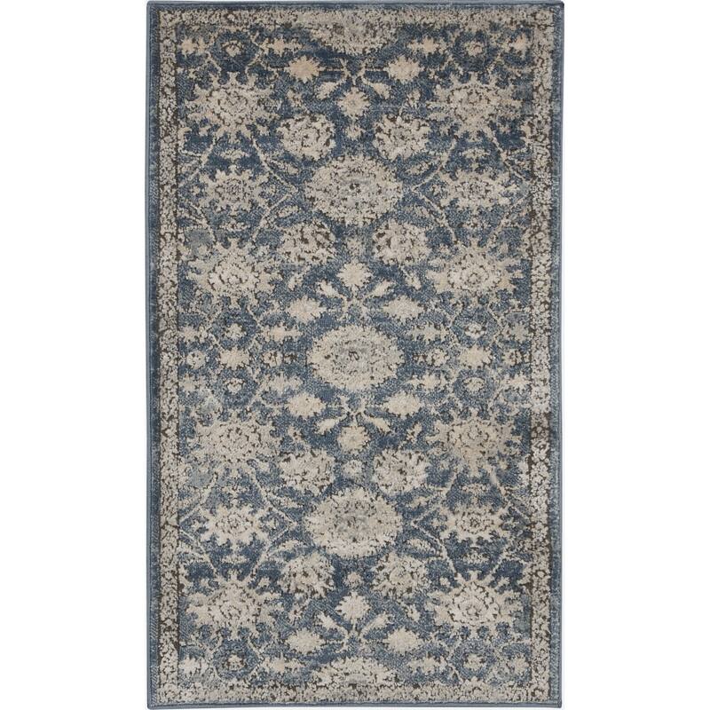 Nourison Concerto Classic Persian Medallion Blue Beige Area Rug