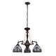 preview thumbnail 4 of 6, Tiffany Style Victorian Design 3-Light Antique Dark Bronze Chandelier