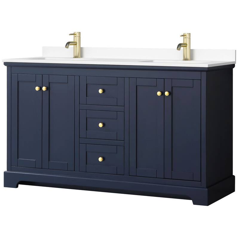 Wyndham Collection Avery 60" Free Standing Double Basin Vanity Set