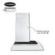 preview thumbnail 8 of 10, Cosmo Wall Mount Range Hood in Stainless Steel with Glass Hood, Permanent Filters