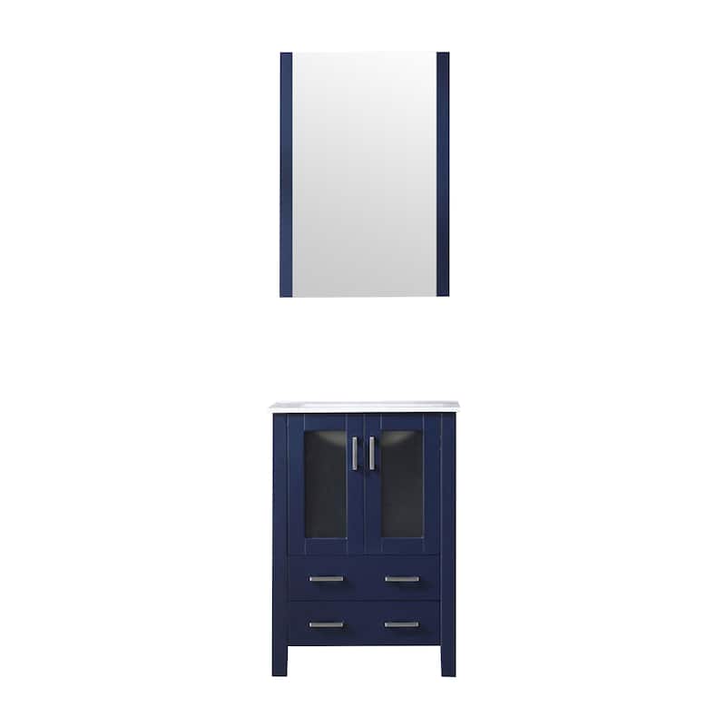 Lexora Volez 24 inch single Bathroom Vanity Countertop Sink and Mirror