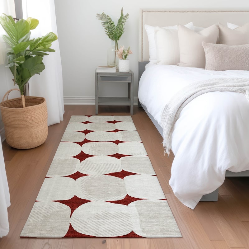 Machine Washable Indoor/ Outdoor Chantille Modern Puffy Rug