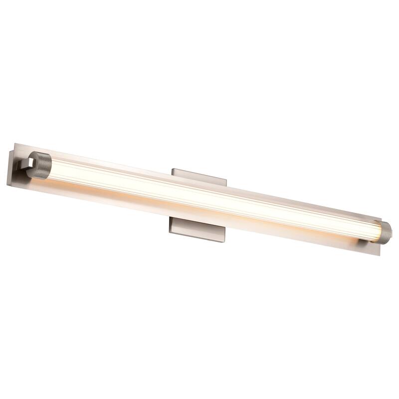 Larissa 32 Inch LED Vanity 3000K CCT Brushed Nickel Finish Opaque Glass - Brushed Nickel