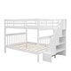 preview thumbnail 6 of 7, Full-Over-Full Bunk Bed with Storage&Guard Rail for Bedroom,Dorm, White