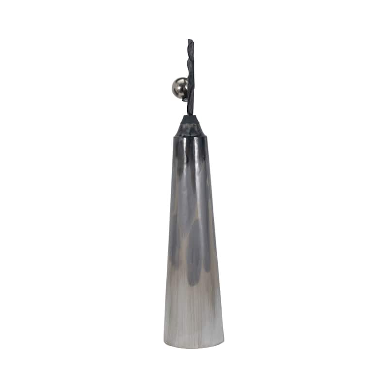Sagebrook Home Modern Aluminum & Iron Decorative Vase - Sleek Contemporary Metal Accent