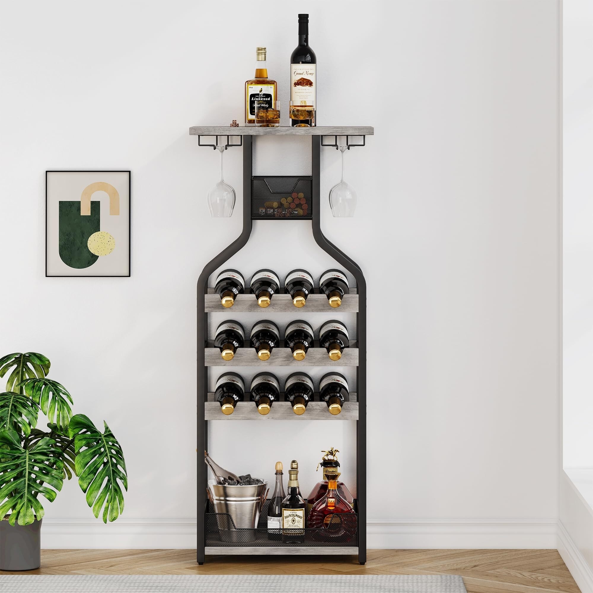 Metal Wine Rack Wine Bottle Holders Stands Freestanding Floor On Sale Bed Bath Beyond 39099611