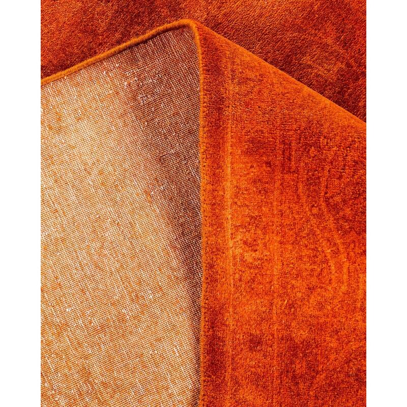 Fine Vibrance, One-of-a-Kind Hand-Knotted Area Rug - Orange, 6' 3" x 9' 3" - 6' 3" x 9' 3"