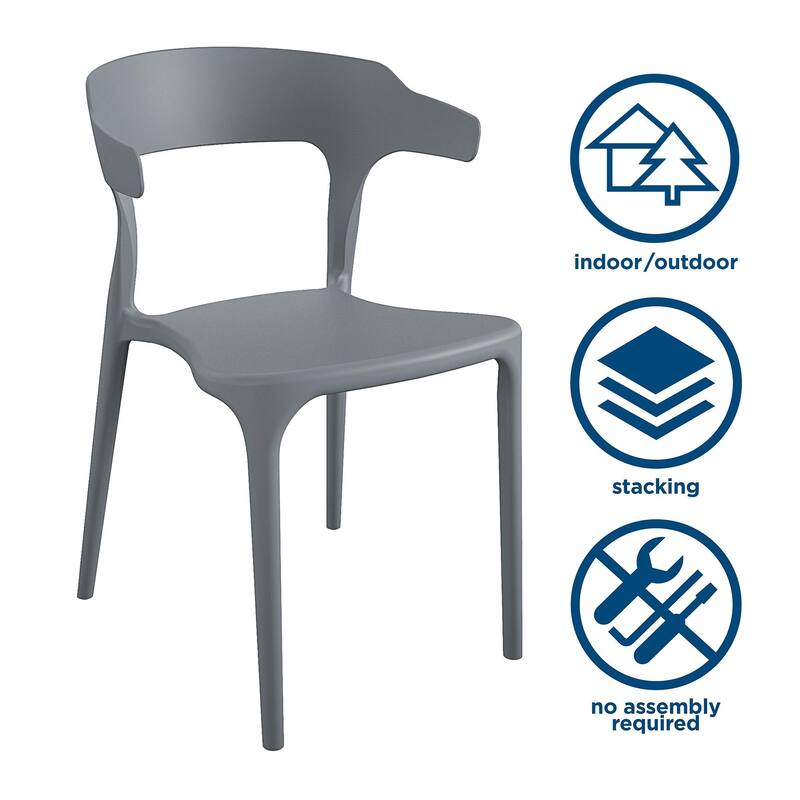 The Novogratz Poolside Felix Stackable Dining Chairs
