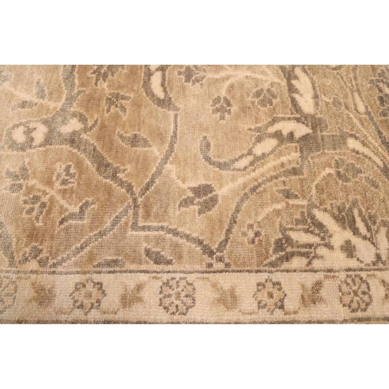 ECARPETGALLERY Hand-knotted Finest Oushak Brown, Olive Wool Rug - 7'11 x 9'11