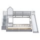 preview thumbnail 20 of 42, Castle Style Bunk Bed w/2 Drawers, 3 Shelves & Slide