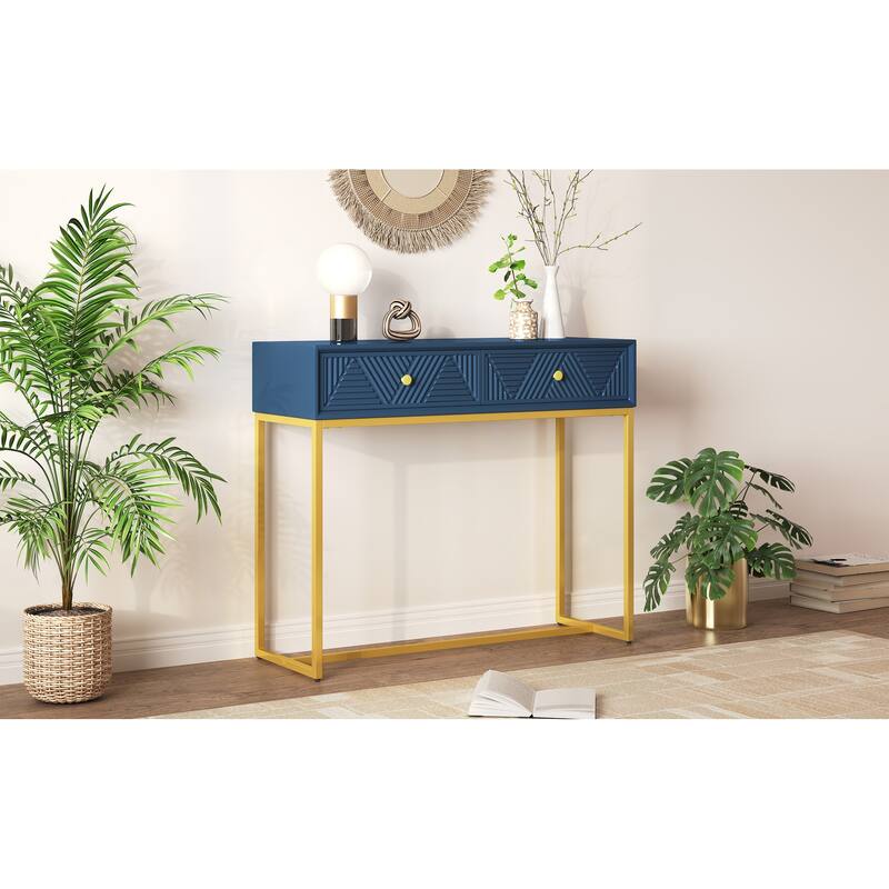 Modern Sleek Console Table with Storage