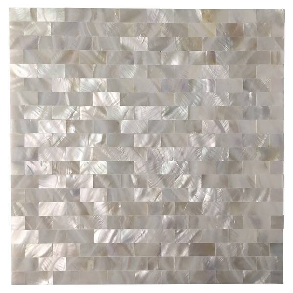 slide 2 of 13, Art3d Mother of Pearl Shell Tile for Kitchen Backsplash/Bathroom White Rectangle,Seamless 10-Pack