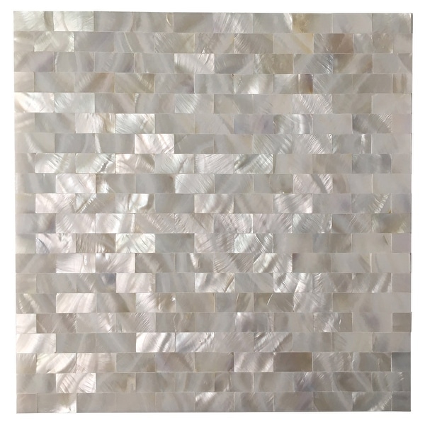 Art3d Mother of Pearl Shell Tile for Kitchen Backsplash/Bathroom White Rectangle Seamless 10-Pack. Opens flyout.