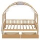 preview thumbnail 45 of 58, Twin Ground-Level Canopy Bed with Tent and Drawers,Kids Bed Design