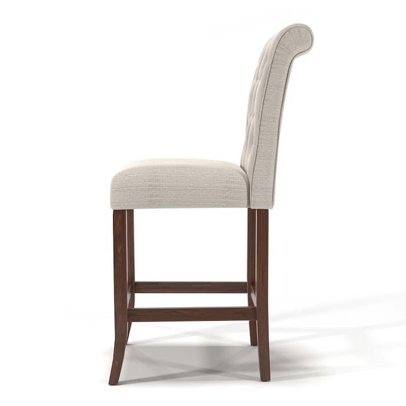 Sheila Rustic Chenille Counter Height Chair (Set of 2) by Furniture of America
