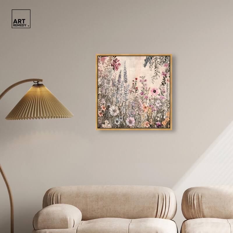 Chiffon Cosmos Canvas by Art Remedy