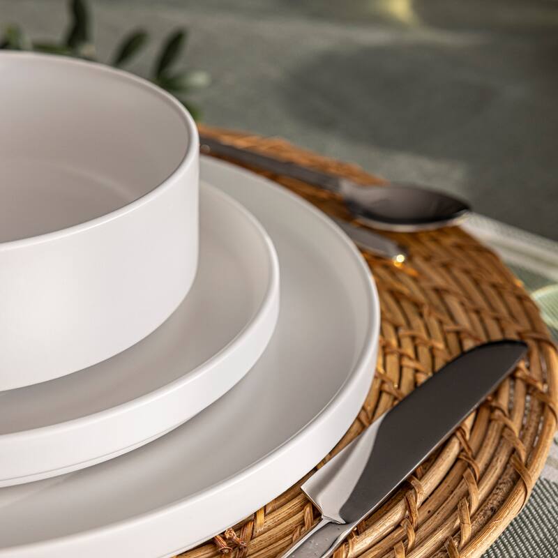 over&back Stackable Semi-Matte Stoneware Dinnerware