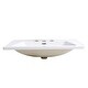 preview thumbnail 2 of 7, 31.5" Lydia White Rectangular Drop In Bathroom Sink with Overflow and 8" Widespread Faucet Holes