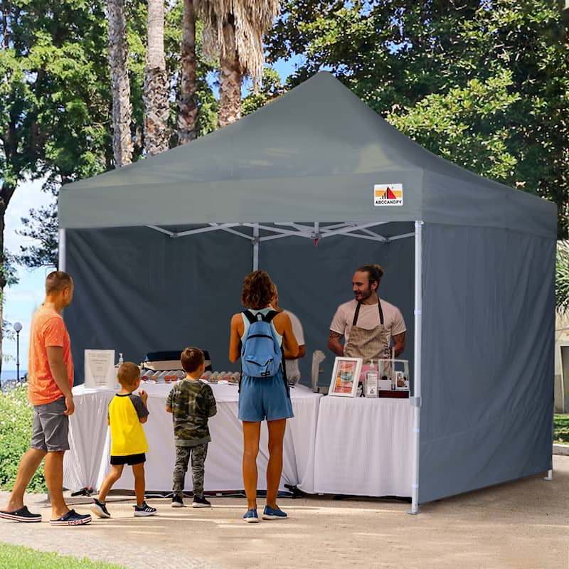 ABCCANOPY Commercial Instant Shade Metal Pop-Up Canopy - 10ftx10ft - Grey