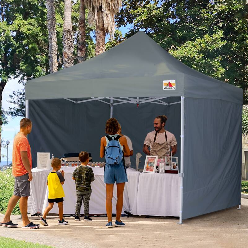 ABCCANOPY Commercial Instant Shade Metal Pop-Up Canopy - 10ftx10ft - Grey