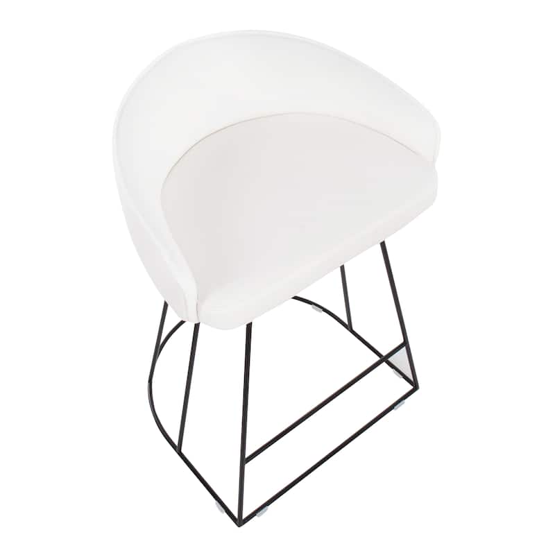 Silver Orchid Haid Velvet Upholstered Counter Stool (Set of 2)