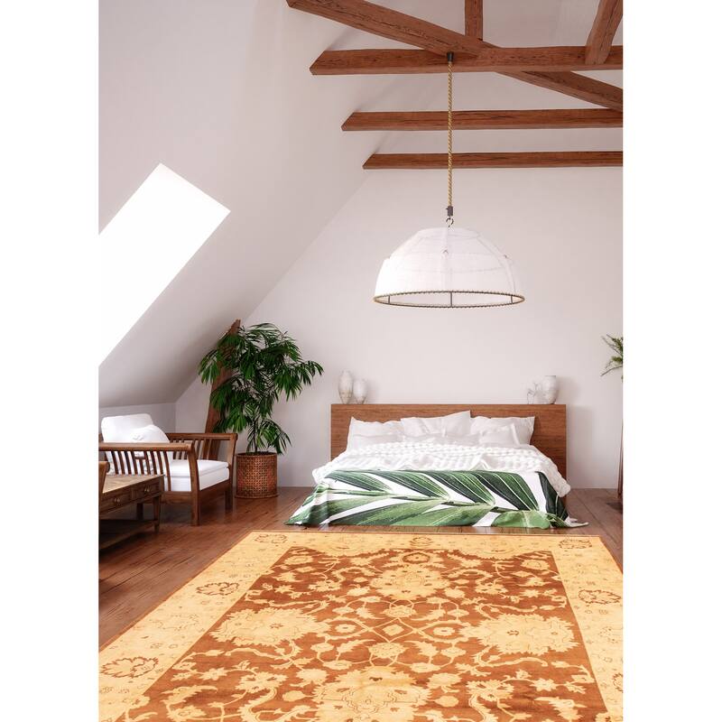 ECARPETGALLERY Hand-knotted Chobi Twisted Brown Wool Rug - 9'0 x 12'0