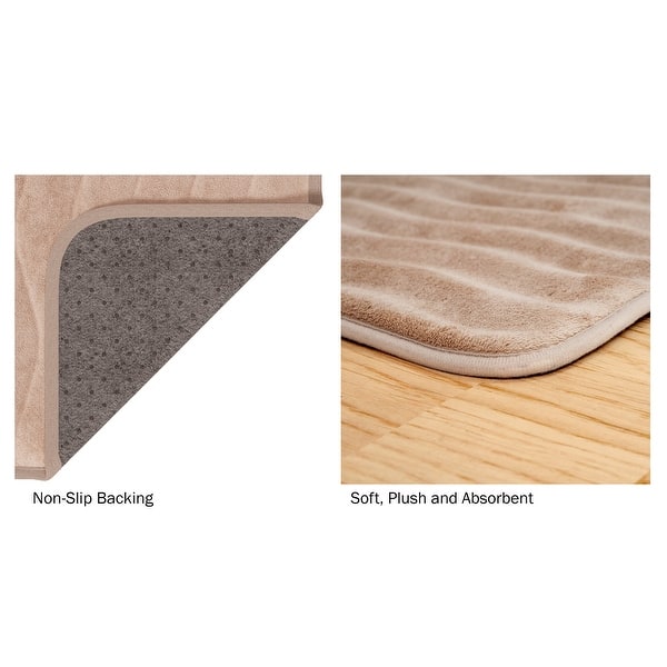 Windsor Home Memory Foam Extra Long Bath Rug Mat - Taupe