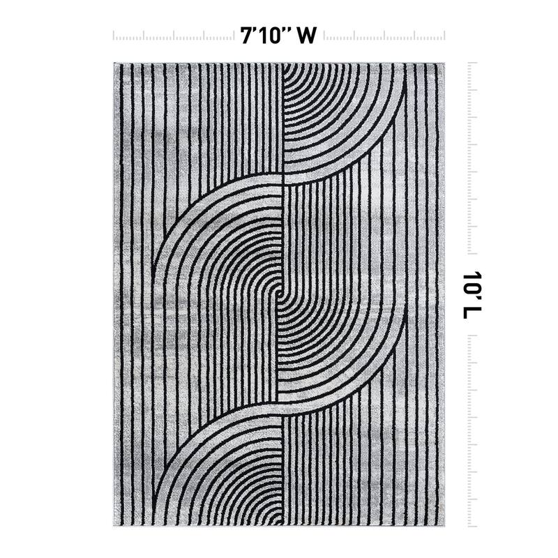 Contemporary Arch Knot Design Area Rug