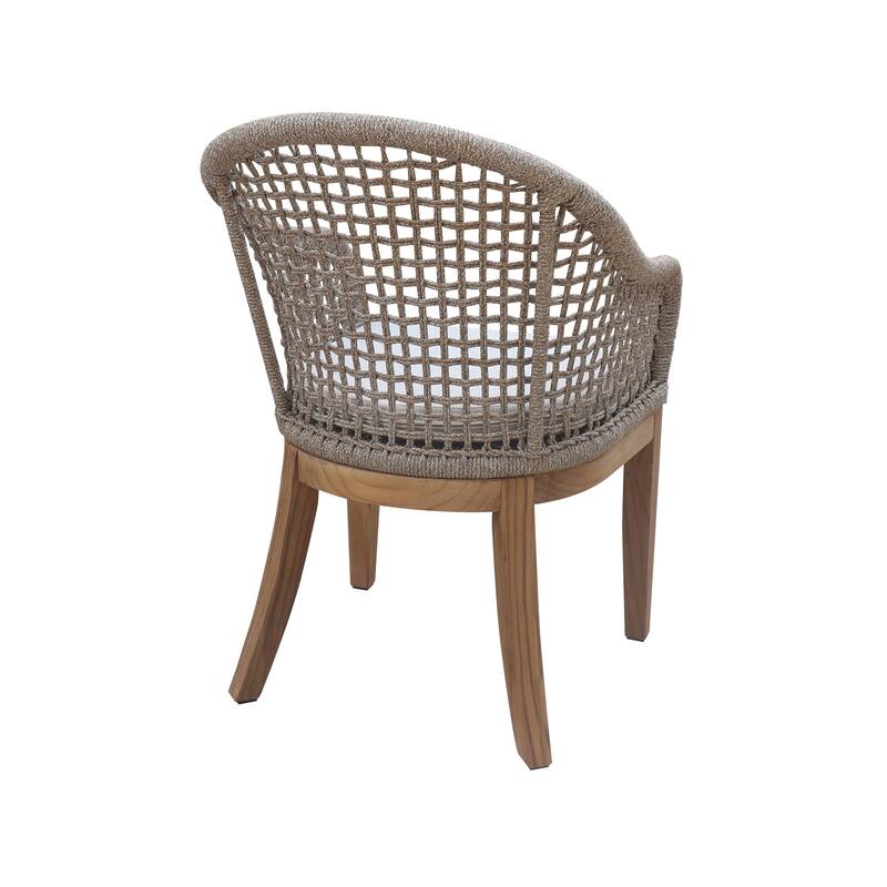 Outdoor Multi-Piece Teak Patio Furniture Set with a Table and Chairs