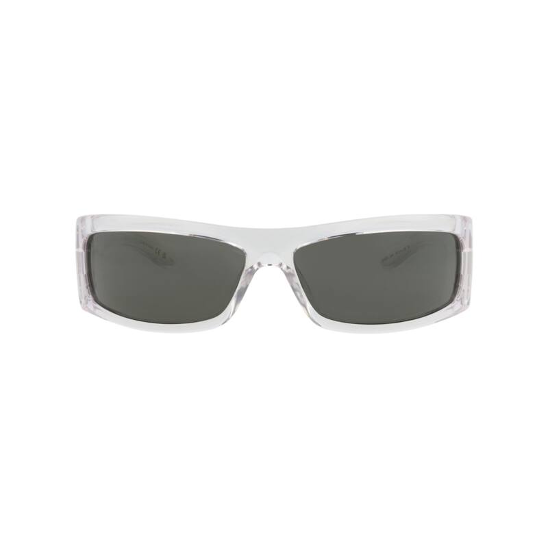 Gucci Shield-Frame Injection Sunglasses - Crystal Crystal Grey - Clear - Grey Lens