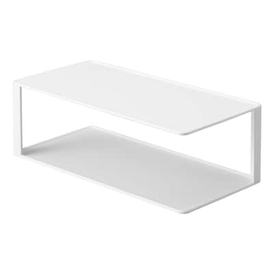 Yamazaki Home Two-Tier Cabinet Organizer, Steel, Holds 5.5 lbs - L 5.91 x W 11.81 x H 3.94 inches