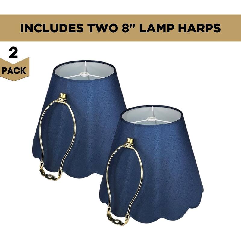 Royal Designs Scallop Empire Lamp Shade Set of 2 - 7 x 13 x 10