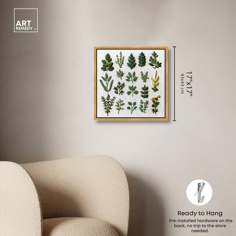 Stitched Sprout II Canvas by Art Remedy