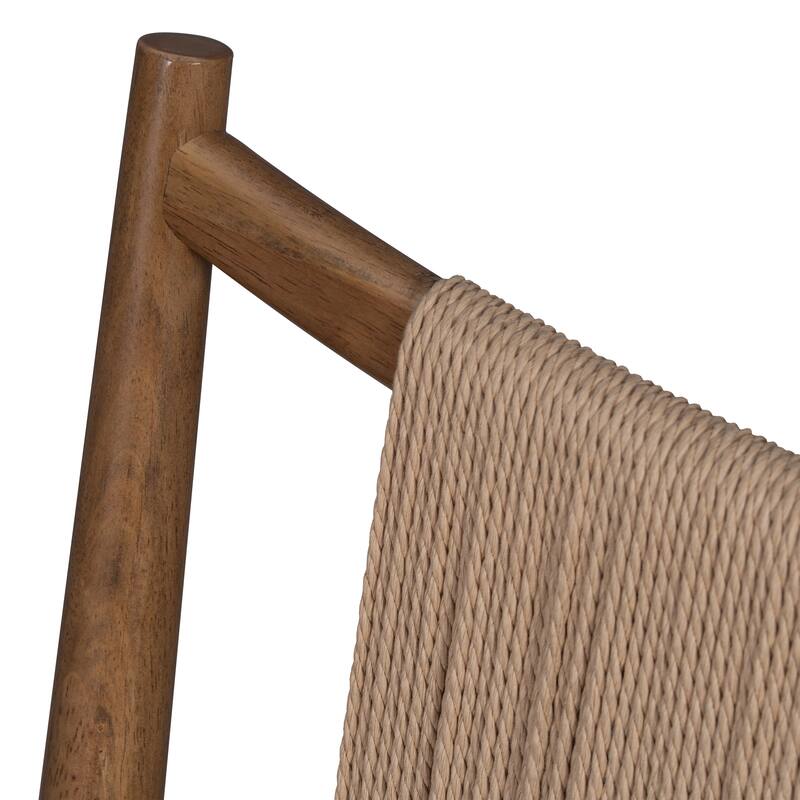 Christopher Knight Home - Mid-Century Set of 2 Upholstered Dining Chair with Woven Paper Rope Back