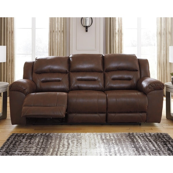 Stoneland Contemporary Reclining Power Sofa Chocolate On Sale