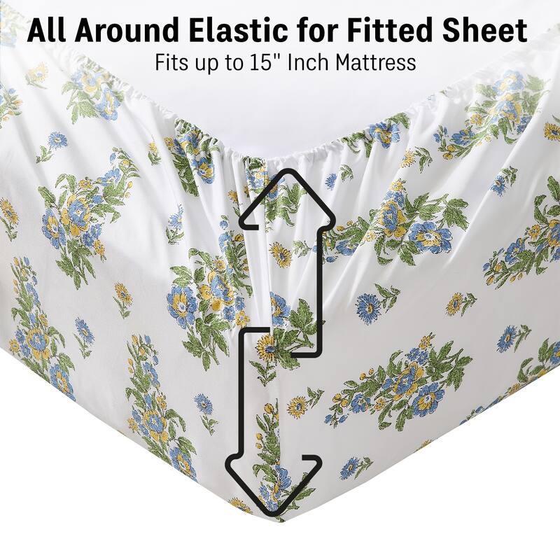 HLC.ME Floral Printed Ultra Soft Bed Sheets Set