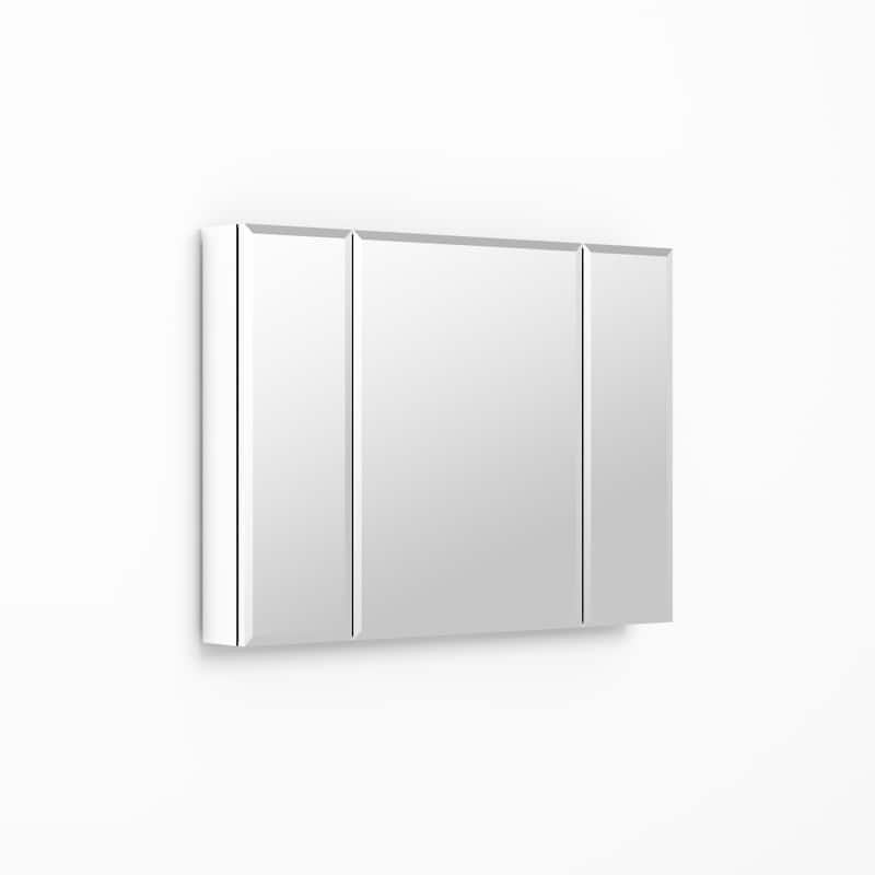 36 in. W x 26 in. H Rectangular Silver Aluminum Surface Mount 3 Doors ...