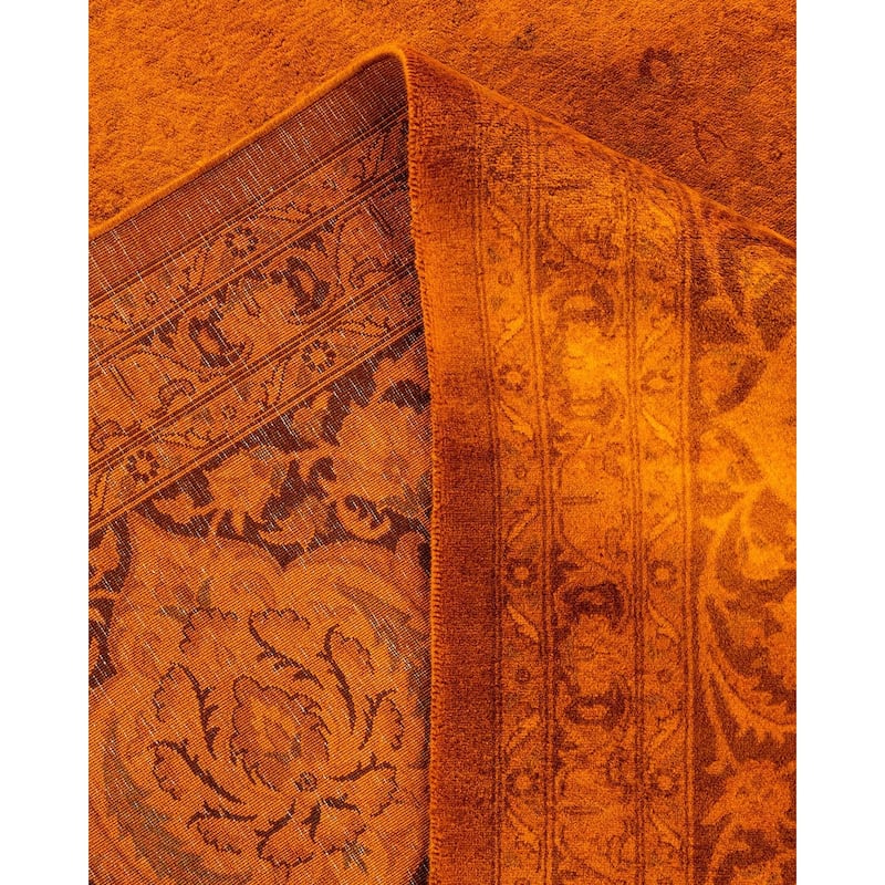 Fine Vibrance, One-of-a-Kind Hand-Knotted Area Rug - Gold, 9' 3" x 12' 3" - 9' 3" x 12' 3"