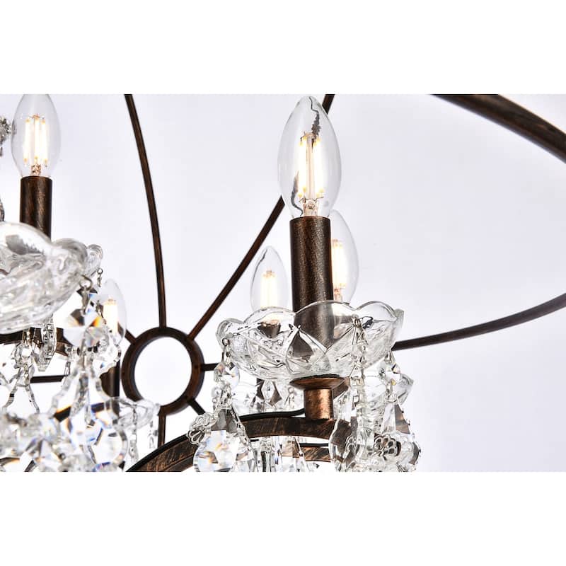 Royce Edge 18-Light Dark Bronze Chandelier