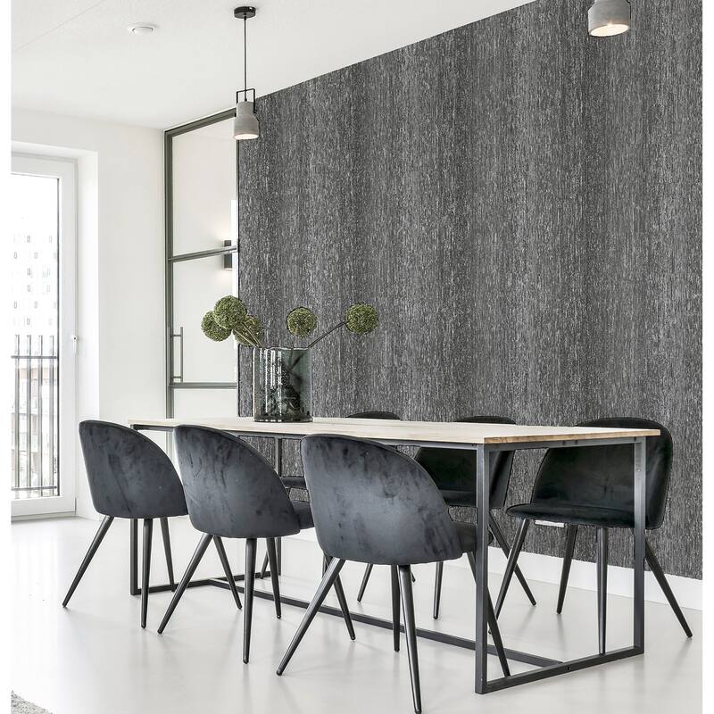 Arthouse Ephraim Charcoal Radiance Plain Wallpaper