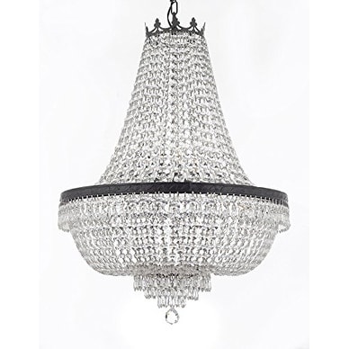 Crystal Chandelier With Dark Antique Finish