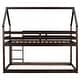 preview thumbnail 8 of 27, Modern Twin over Twin Loft Bed with Roof Design, Safety Guardrail, Ladder