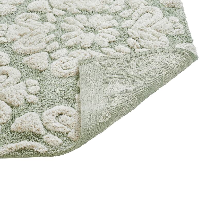 Better Trends 100% Cotton Soft & Super Absorbent Bathroom Rugs - Medallion Collection Non-Skid Latex Machine Washable Bath Mats