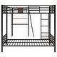 preview thumbnail 3 of 7, L-Shaped Twin over Twin Bunk Bed with Twin Size Loft Bed with Desk and Shelf ,Brown