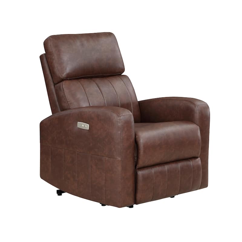 Fremont & Park Antonio Breathable Faux Leather Power Lift Chair - Brown