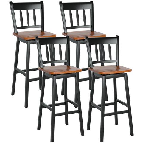 Costway Set of 4 Swivel Bar Stools 30.5'' Pub Height Dining Bar Chairs - See Details