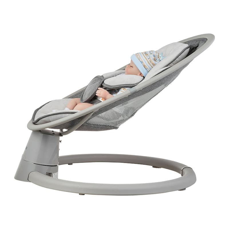 Portable Baby Swing for Newborns with Bluetooth Music and 5 Speeds Remote Washable Seat - 27.17" L x 24.02" W x 20.47" H