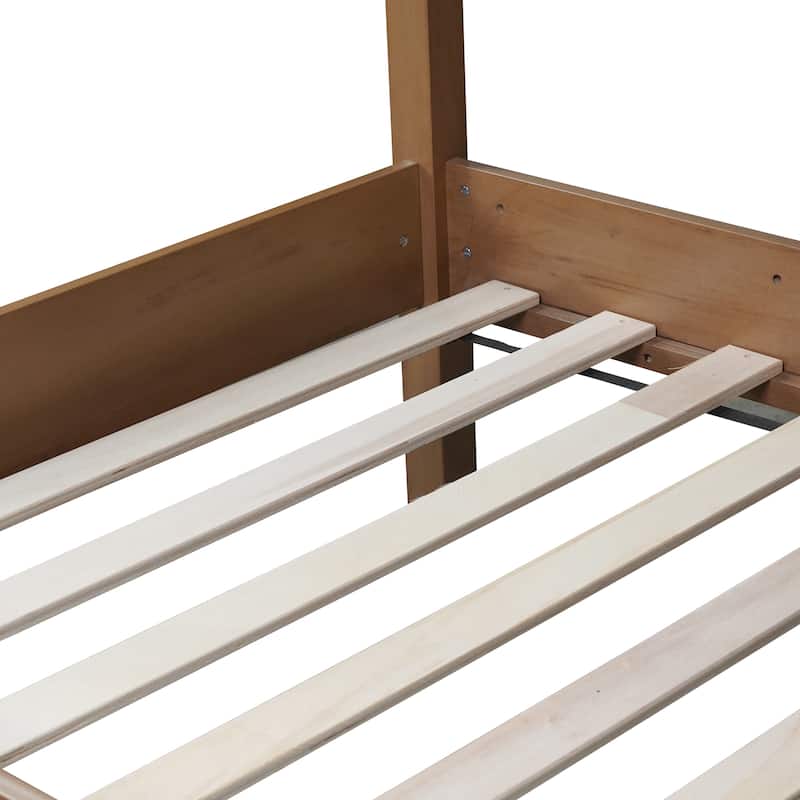 Twin Over Twin Bunk Bed with Boucle Upholstered Headboard and Footboard,Ladder, Safety Guardrails