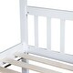 preview thumbnail 11 of 18, White 2 in 1 Rubber Wood Bunk Bed with 2 Drawers,Twin Over Twin Kids Bed for Home