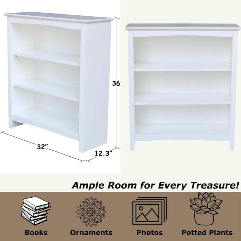 Porch & Den Solid Wood Shaker Bookcase